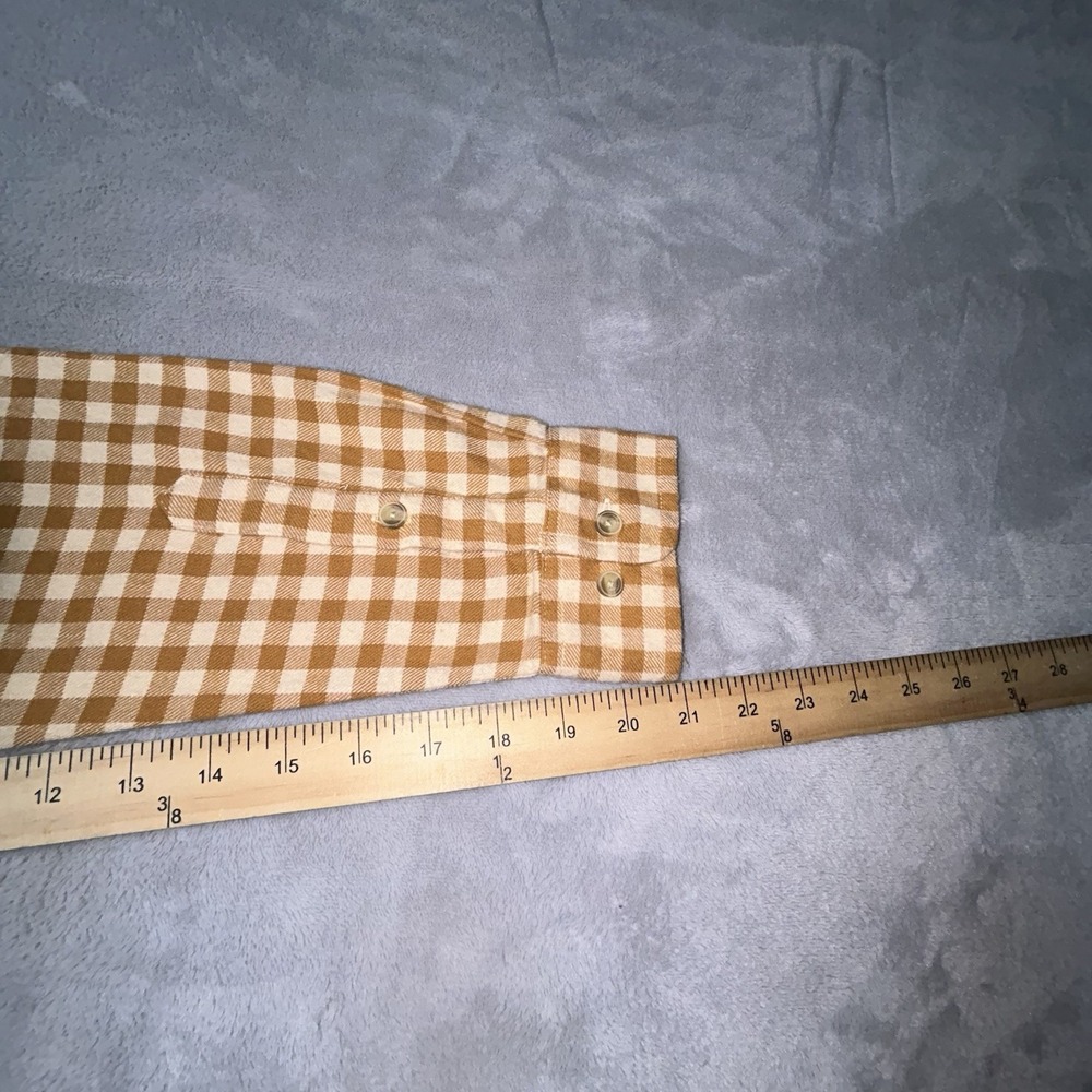 The Normal Brand Stephen Button Up Shirt In Honey Plaid Mens Size small - Picture 12 of 13